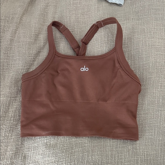 ALO Yoga Tops - ALO Yoga Women's Chestnut Ribbed Favorite Bra Tank Sz S